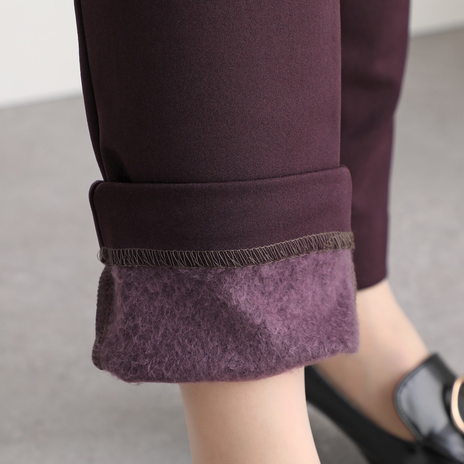 ＜股下７２ｃｍ＞ピーツー 吸湿発熱・吸放湿 裏起毛スリムパンツ 