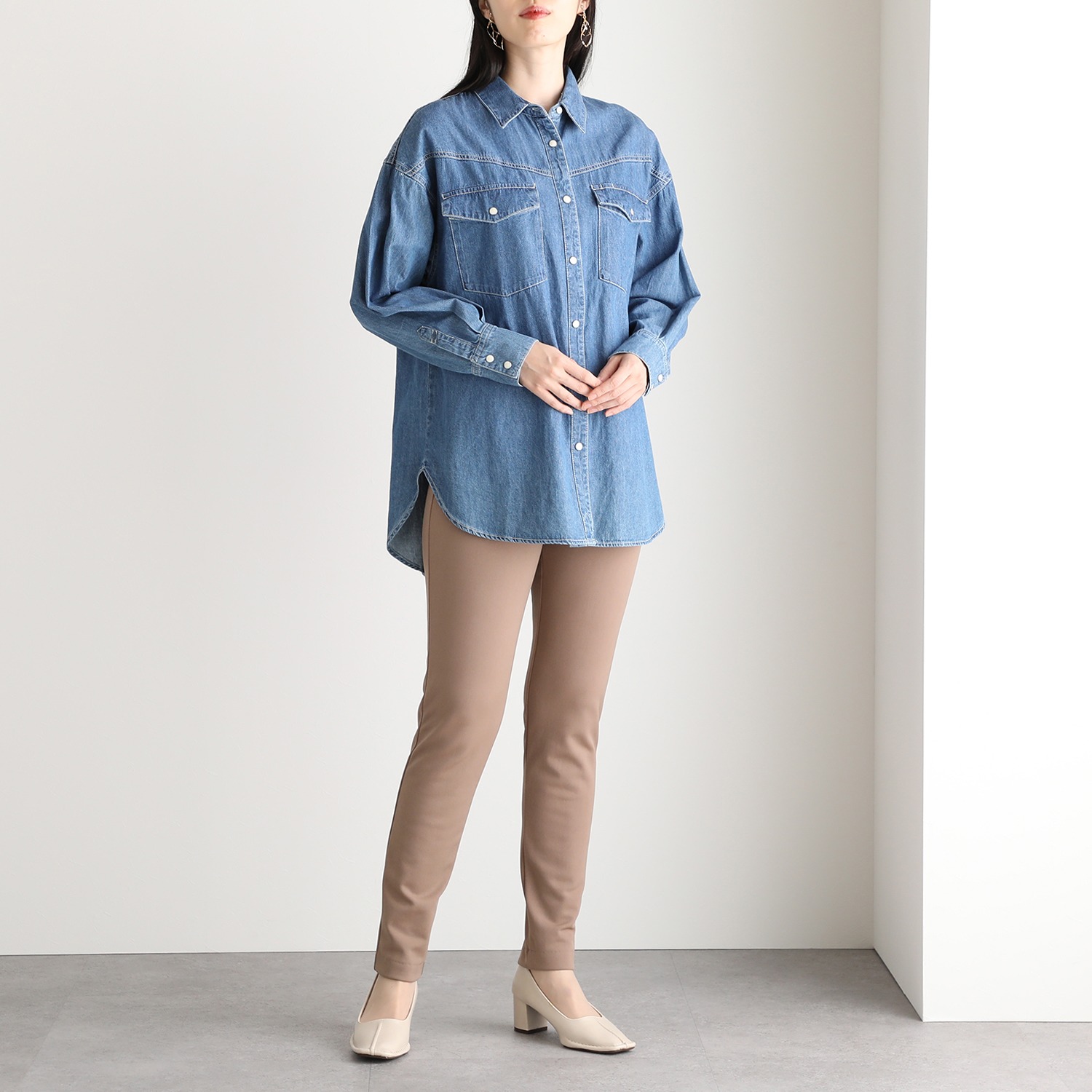 ＜股下７２ｃｍ＞ピーツー 吸湿発熱・吸放湿 裏起毛スリムパンツ 