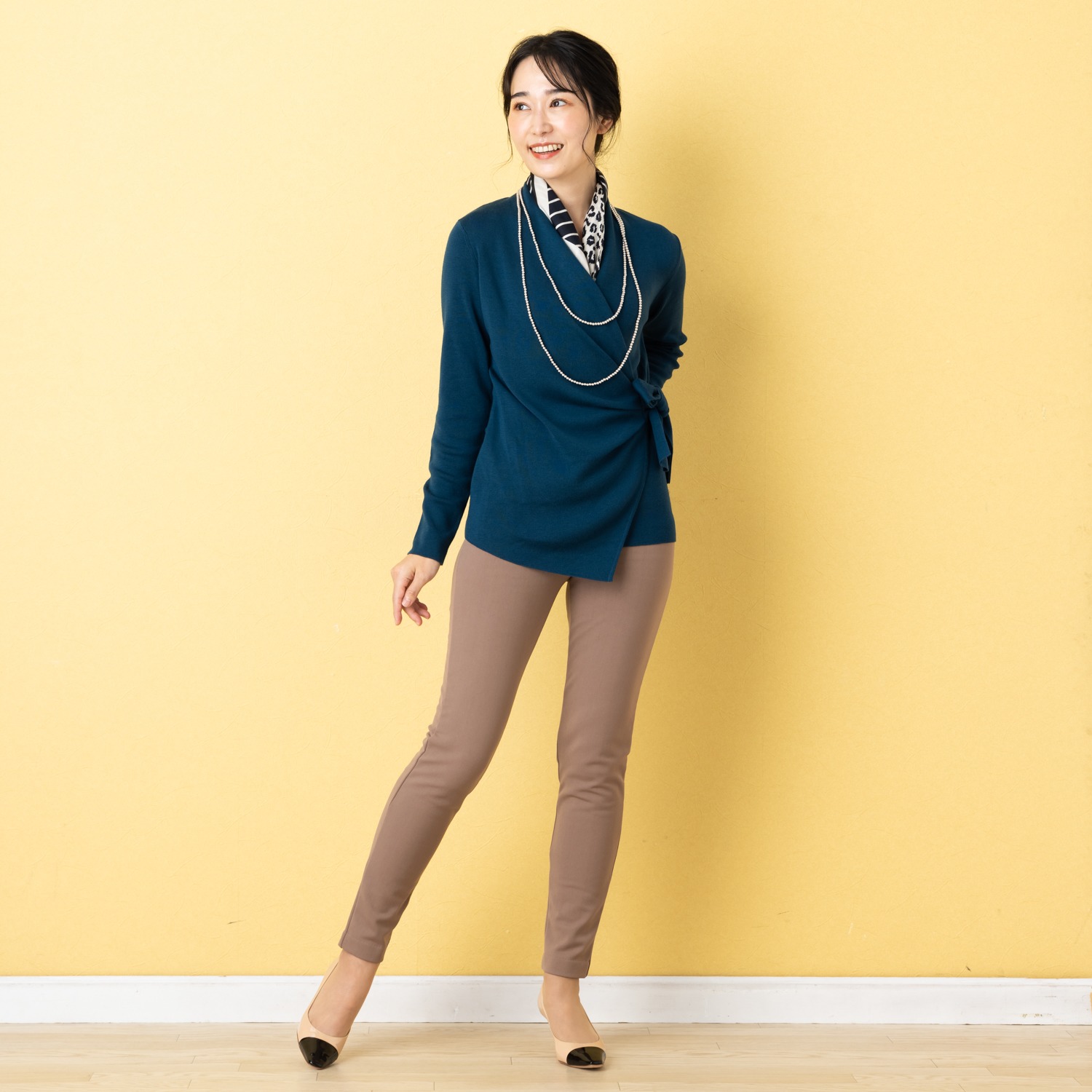 ＜股下７２ｃｍ＞ピーツー 吸湿発熱・吸放湿 裏起毛スリムパンツ 