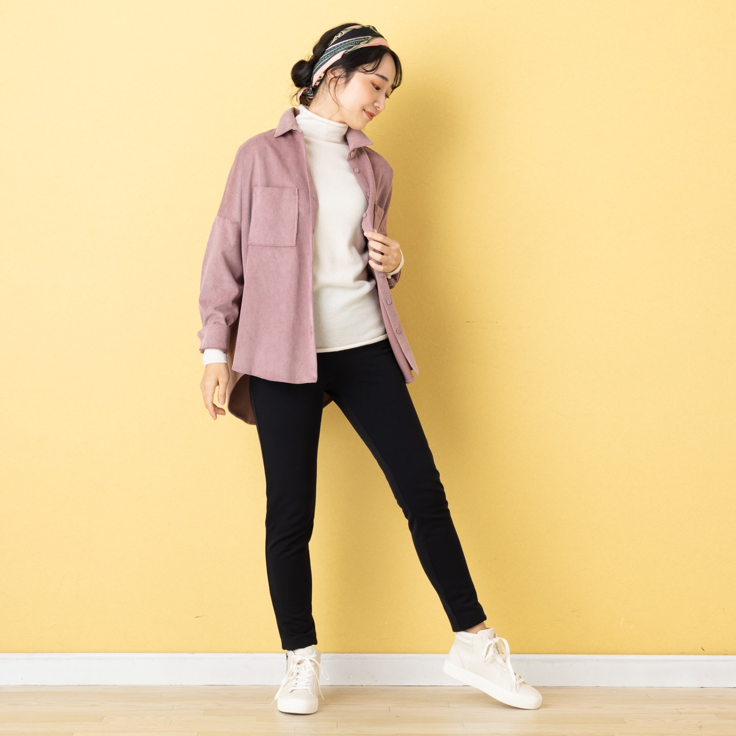 ＜股下７２ｃｍ＞ピーツー 吸湿発熱・吸放湿 裏起毛スリムパンツ 