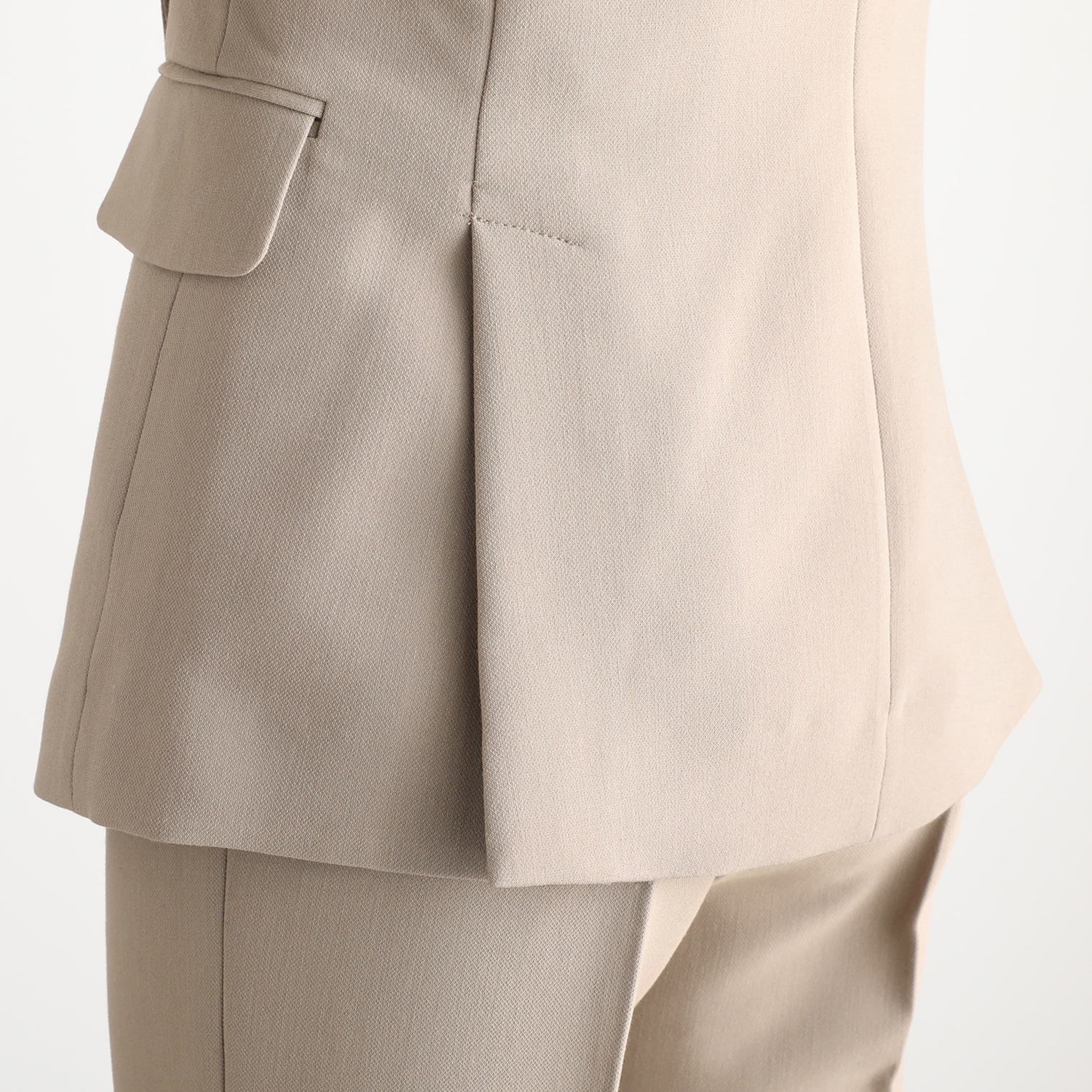 マダムヒロコ ダブルジョーゼット ボタンアクセント ダブルジャケット