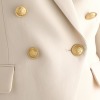 マダムヒロコ ダブルジョーゼット ボタンアクセント ダブルジャケット