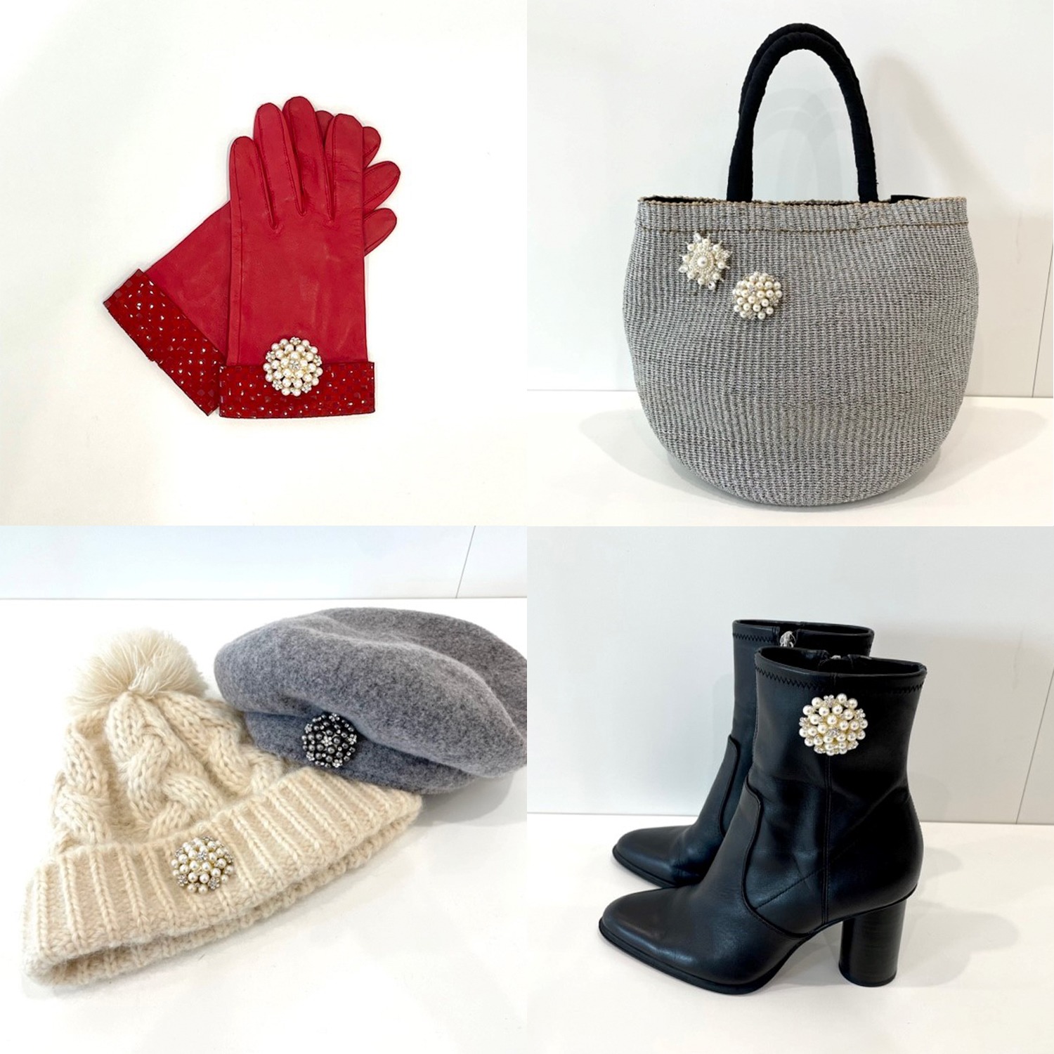 パールビジュウ マグネットブローチ