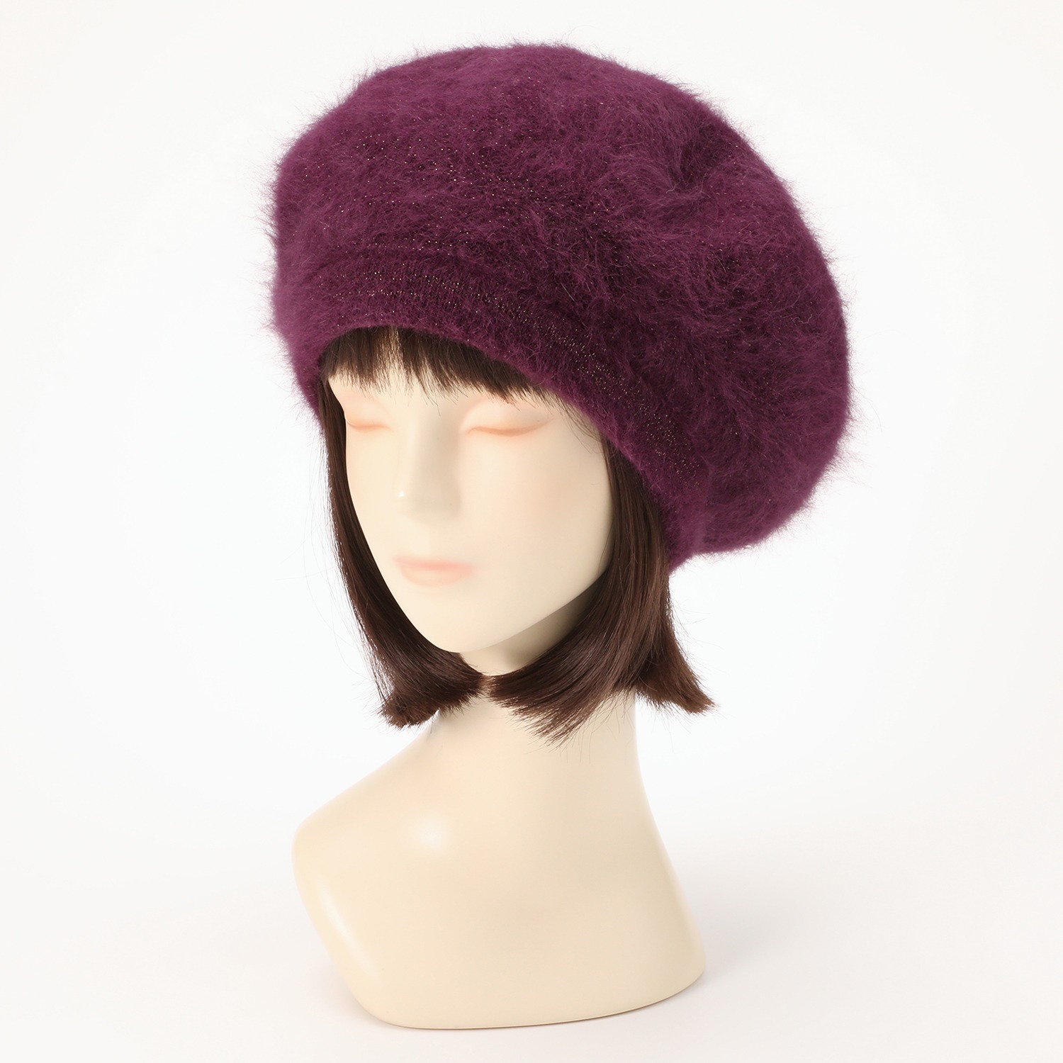 ミリーセヴァルセン 日本製 アンゴラブレンド ふんわりキラキラ 小顔ニット帽子