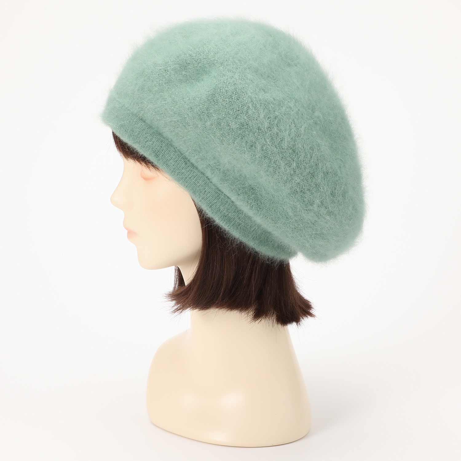 ミリーセヴァルセン 日本製 アンゴラブレンド ふんわりキラキラ 小顔ニット帽子