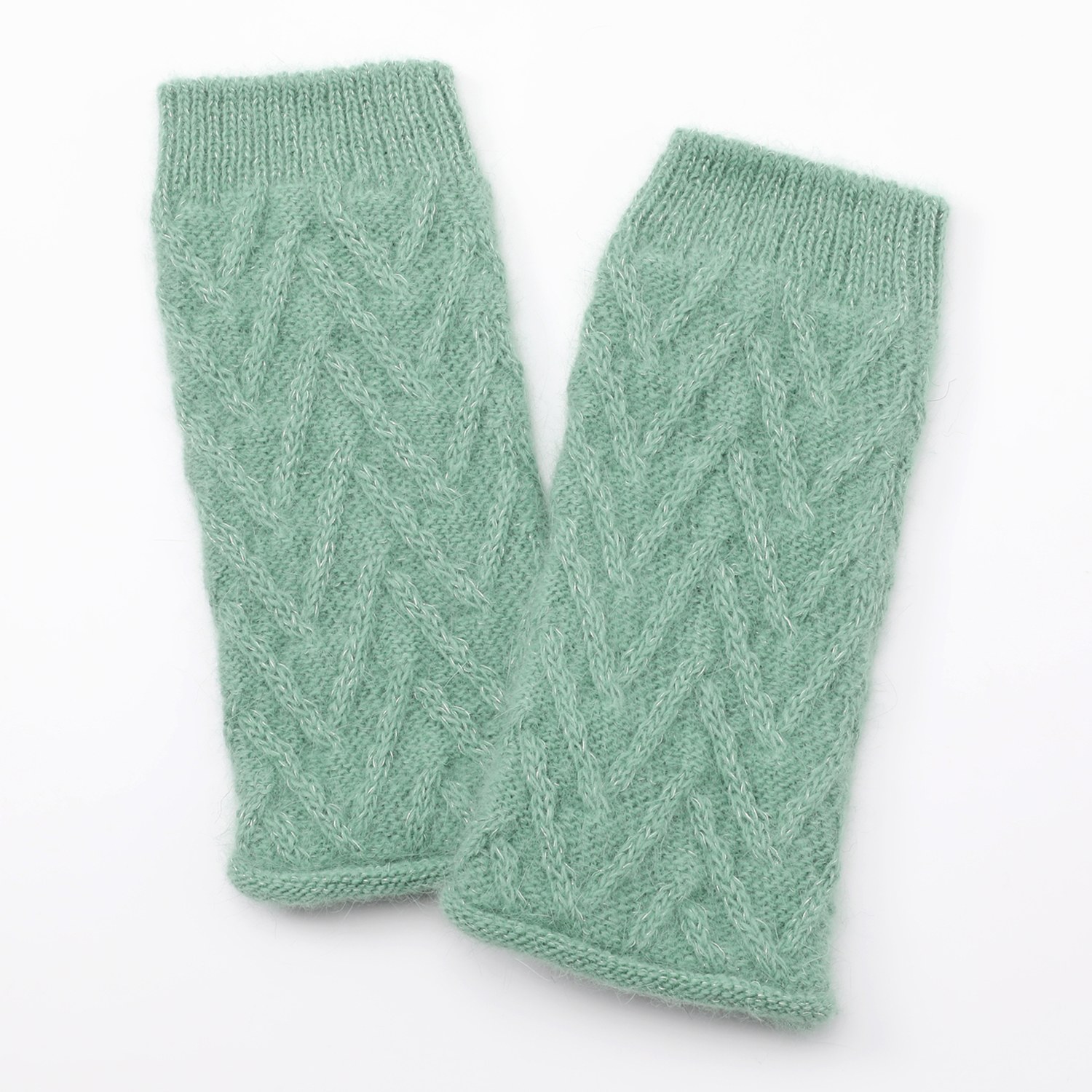 ミリーセヴァルセン 日本製 アンゴラブレンド ふんわりキラキラ アームウォーマー