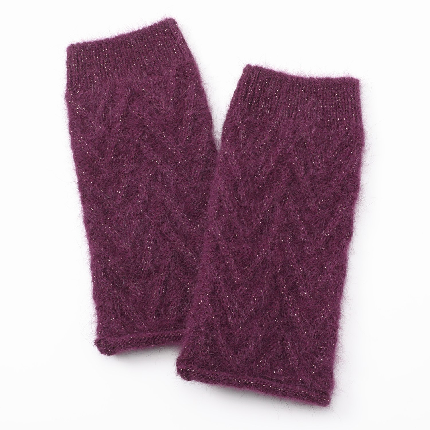 ミリーセヴァルセン 日本製 アンゴラブレンド ふんわりキラキラ アームウォーマー