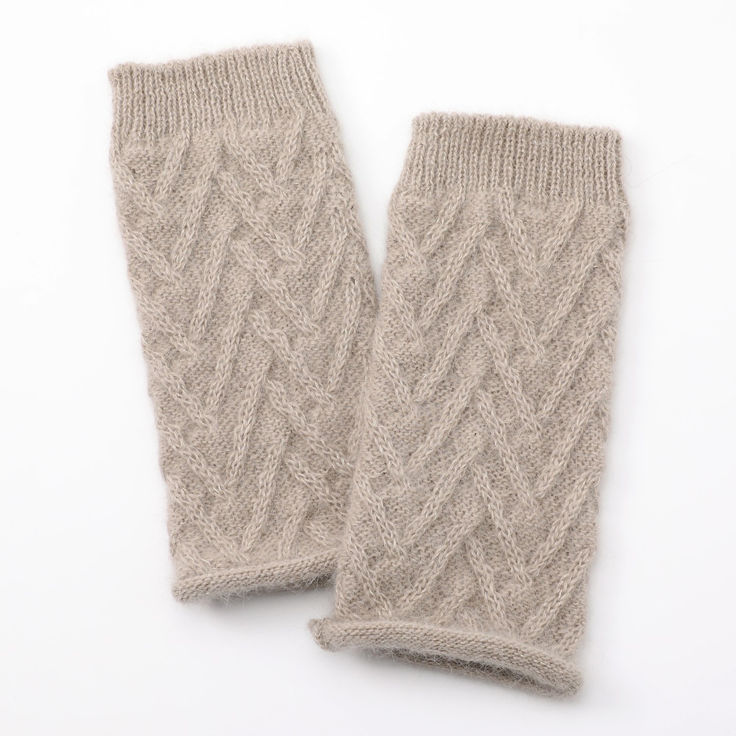 ミリーセヴァルセン 日本製 アンゴラブレンド ふんわりキラキラ アームウォーマー