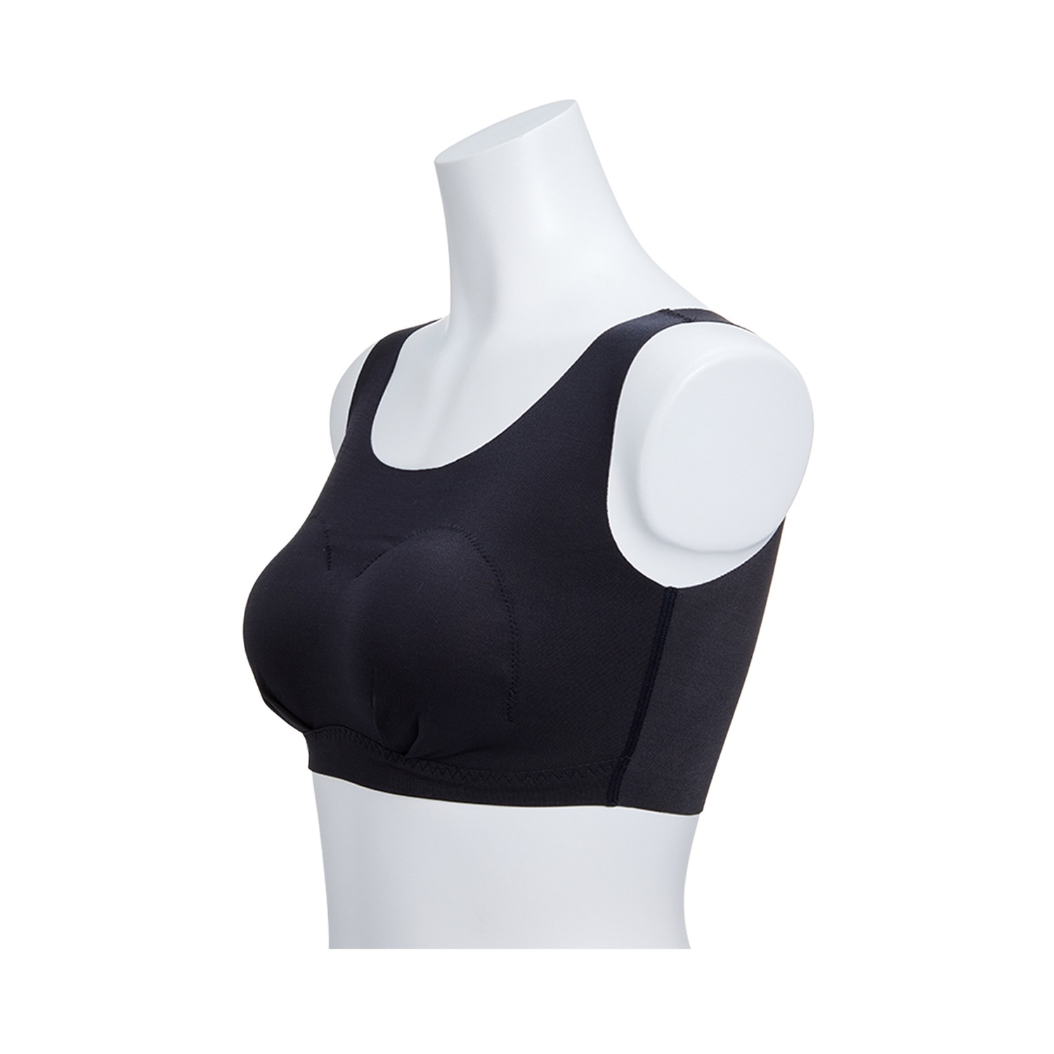 きれいになろう 抗菌防臭 肌にキューンとフィット！ ひびきにくい カップ付きハーフトップ ２枚セット