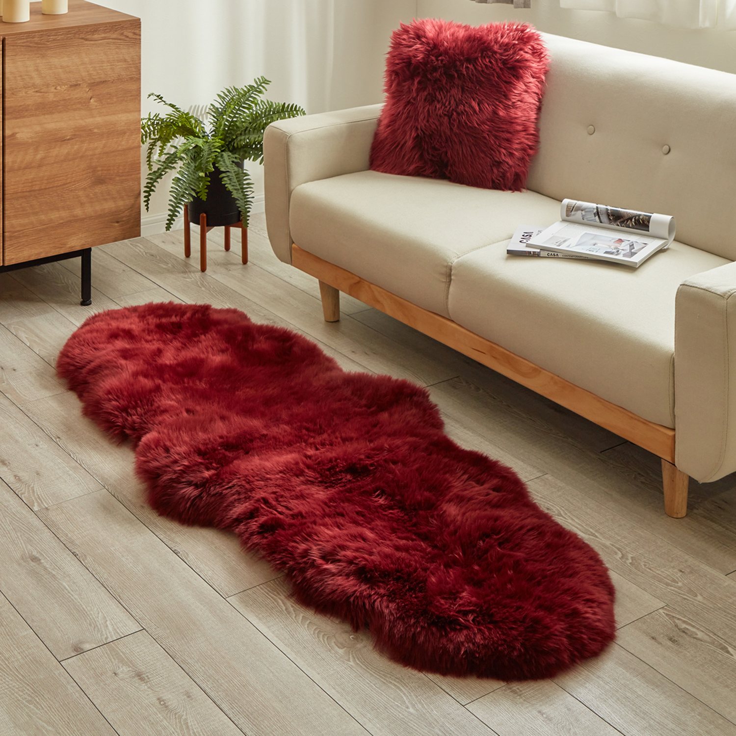 ＜２匹物＞モリリン ニュージーランド産 メリノムートン使用！ ムートンピース