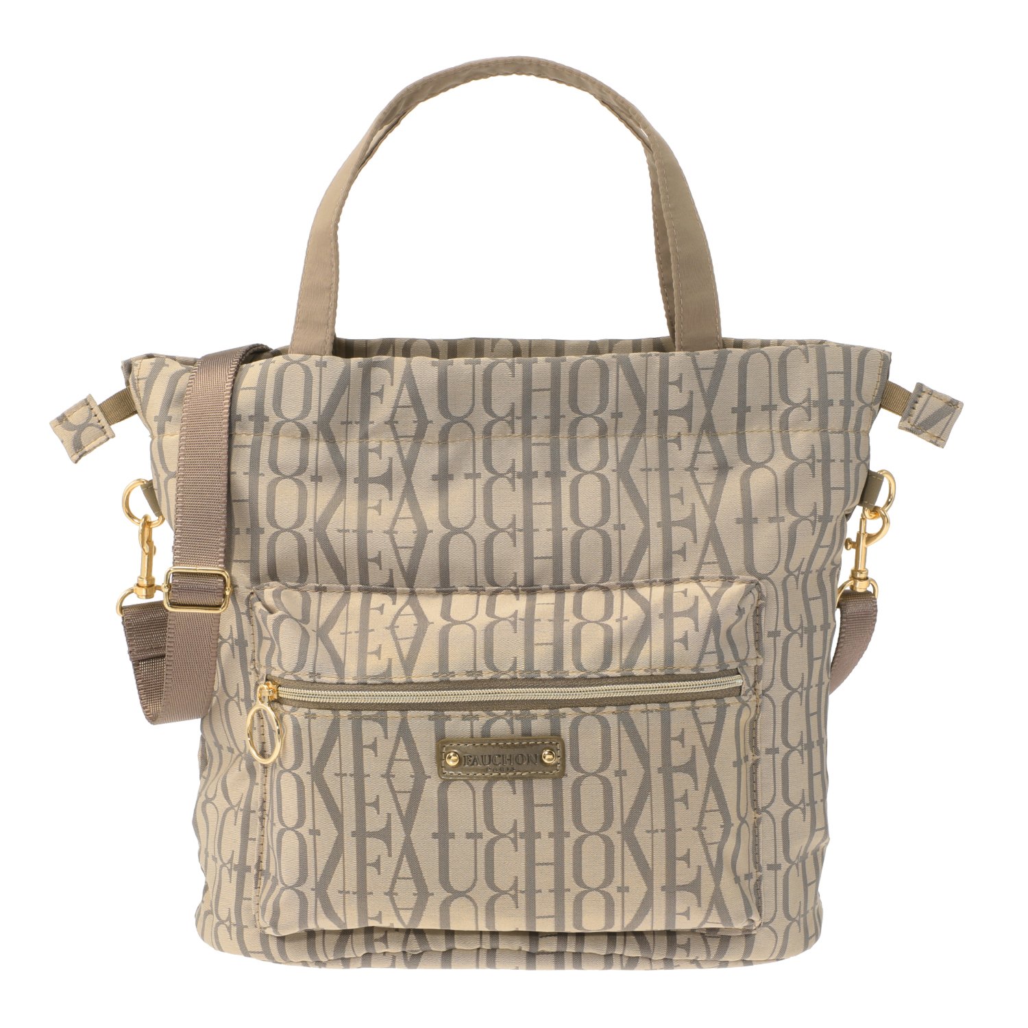 フォション ジャガード織 軽量・３ウェイ 巾着トートバッグ