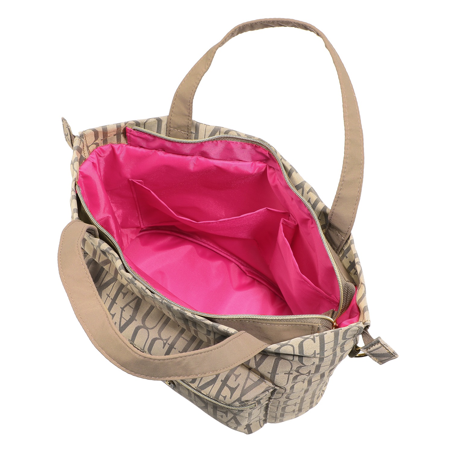 フォション ジャガード織 軽量・３ウェイ 巾着トートバッグ