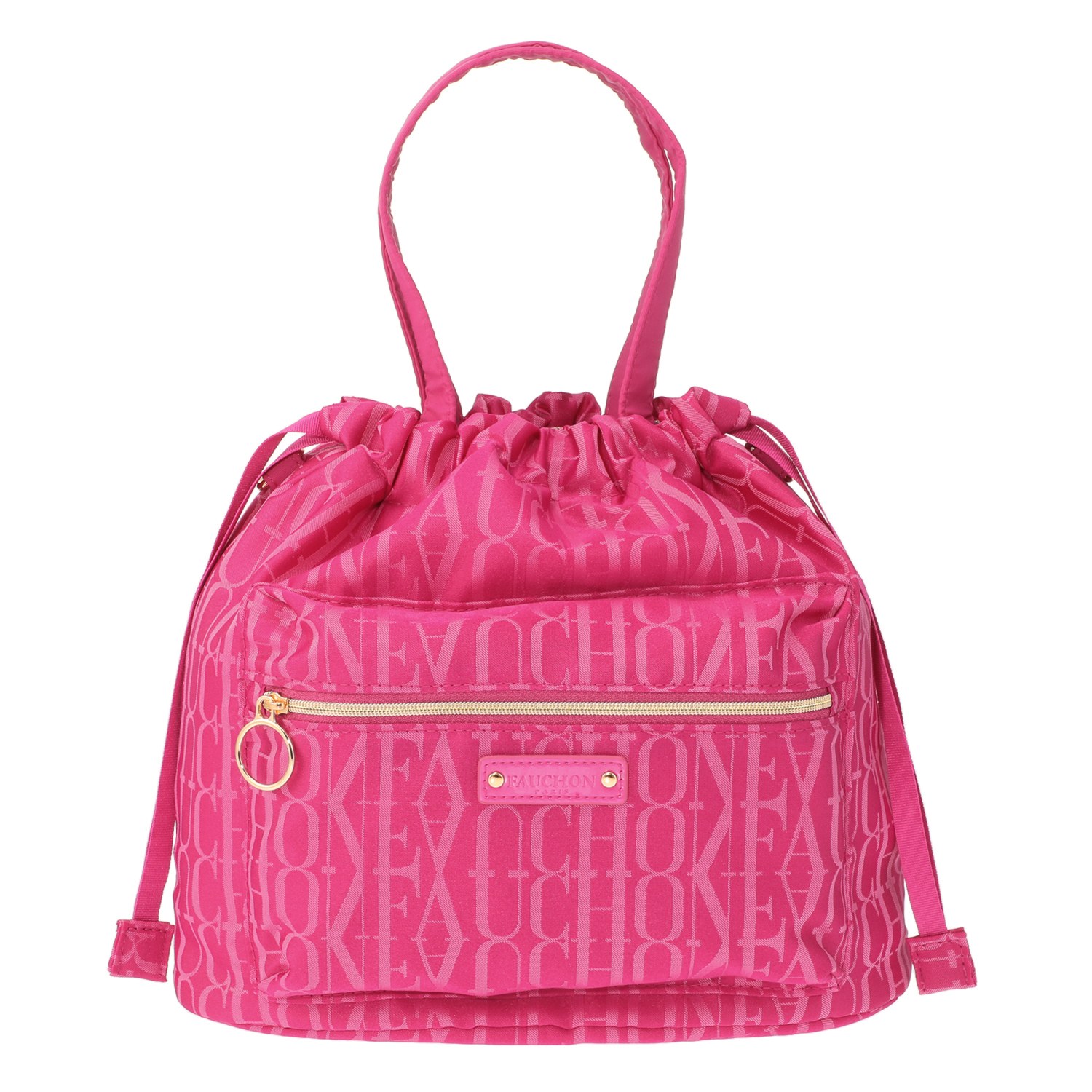 フォション ジャガード織 軽量・３ウェイ 巾着トートバッグ