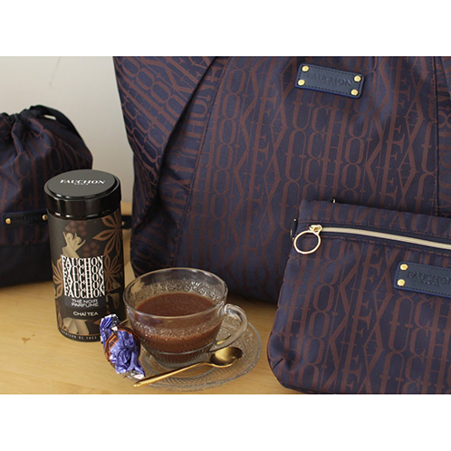 フォション ジャガード織 軽量・３ウェイ 巾着トートバッグ