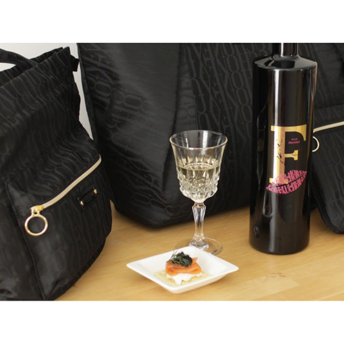 フォション ジャガード織 軽量・３ウェイ 巾着トートバッグ