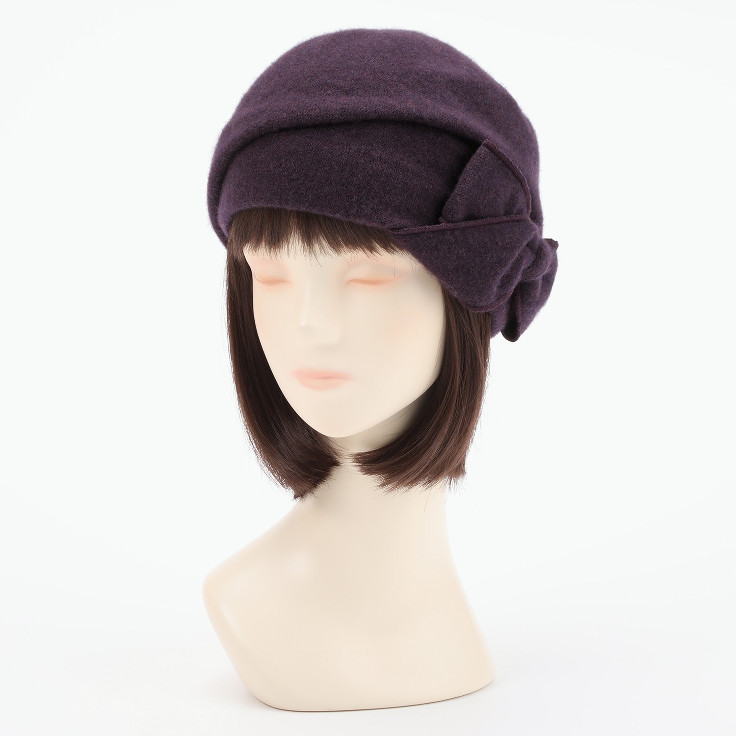 マキシン ベビーカシミヤ フード型ニット帽