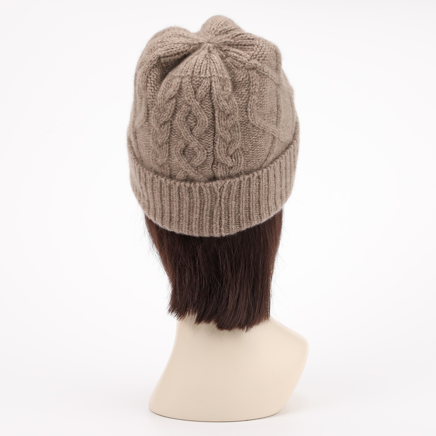 マキシン カシミヤ ケーブル編みニット帽