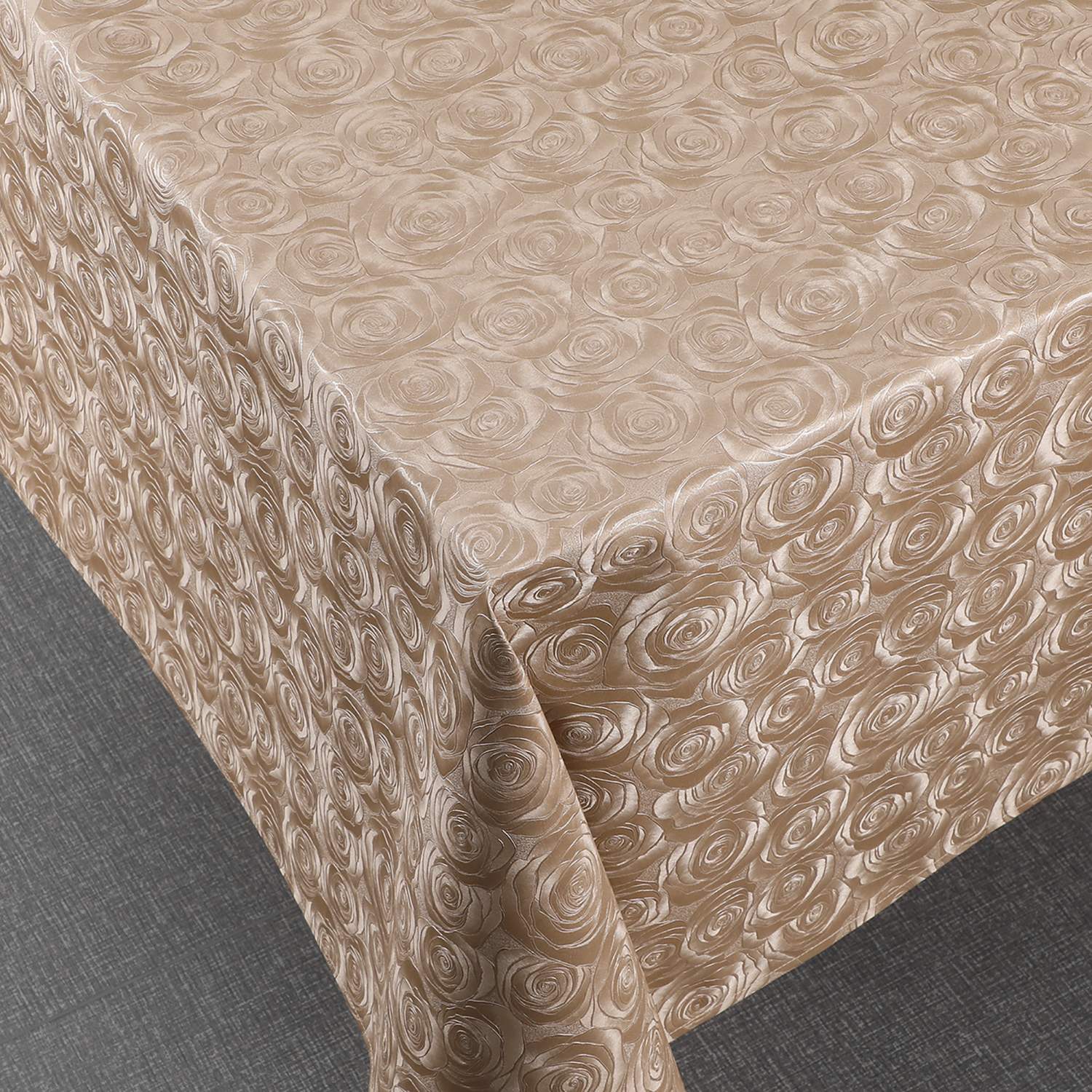 ＜１３０×２３０ｃｍ＞ローズ レザータッチ テーブルクロス 