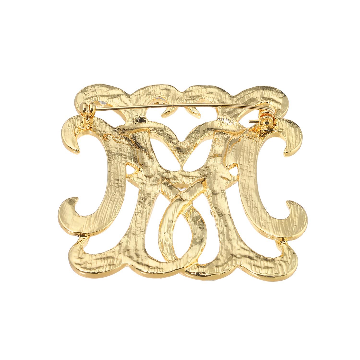 マダムヒロコ ビジュウ＆エナメル モノグラムブローチ “マダム　エンブレム”