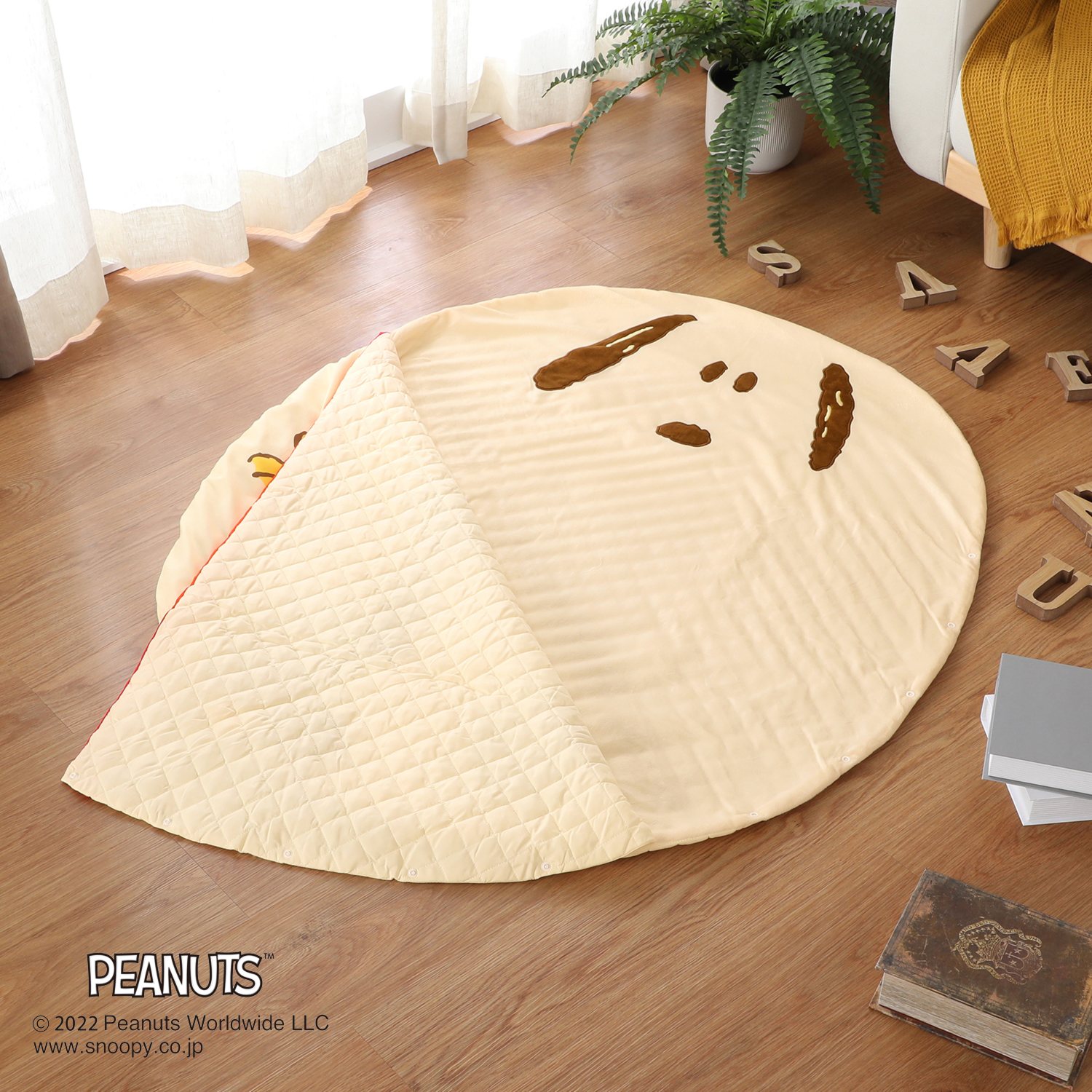 西川 スヌーピー なかよし寝袋 （寝袋型お昼寝ふとん）