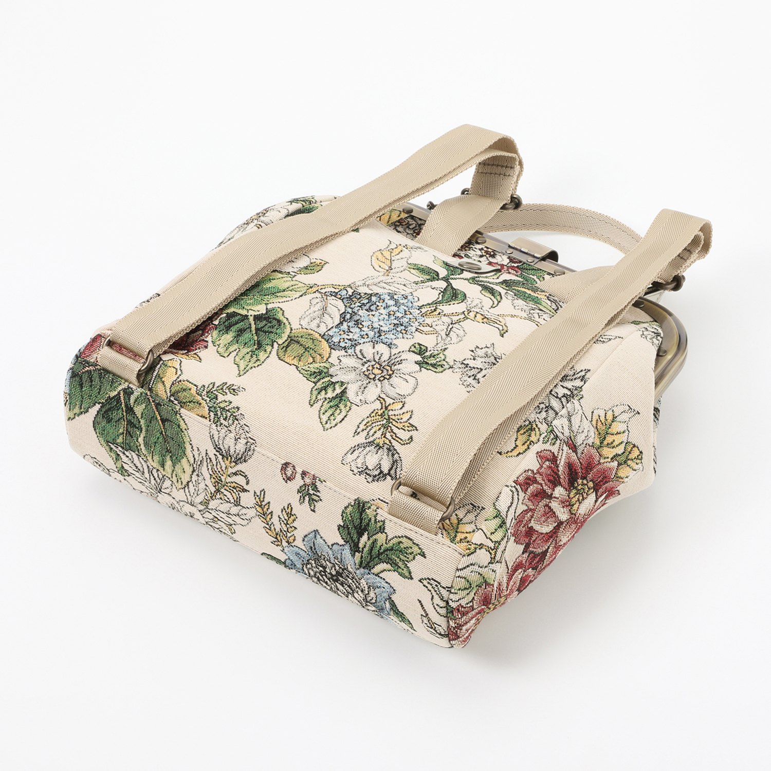 サポネッタ はっ水 スペインゴブラン生地使用 がま口リュック