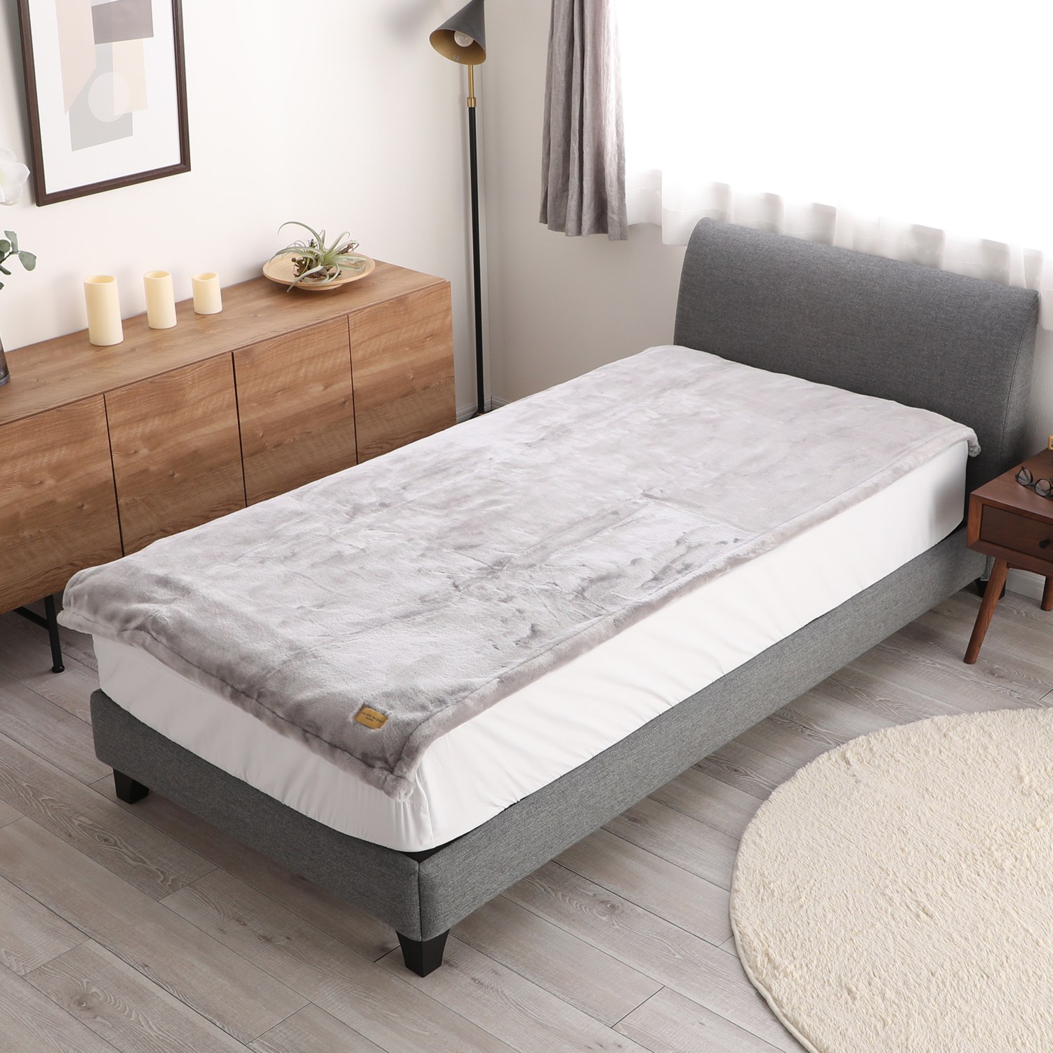 ＜シングル＞快眠博士 カルドニード・エリート リッチファー風敷き毛布 