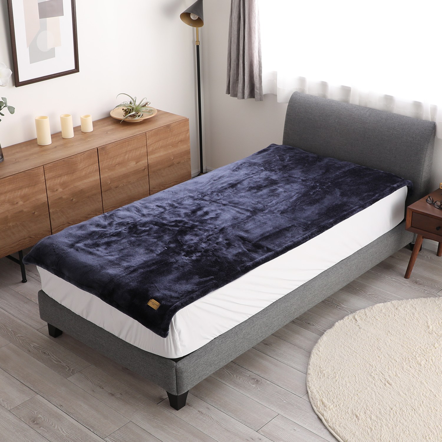 ＜シングル＞快眠博士 カルドニード・エリート リッチファー風敷き毛布 