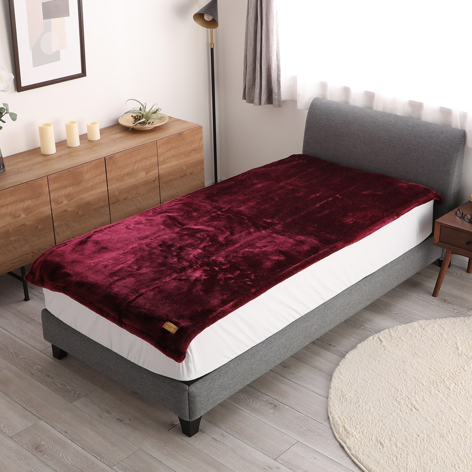 ＜シングル＞快眠博士 カルドニード・エリート リッチファー風敷き毛布 