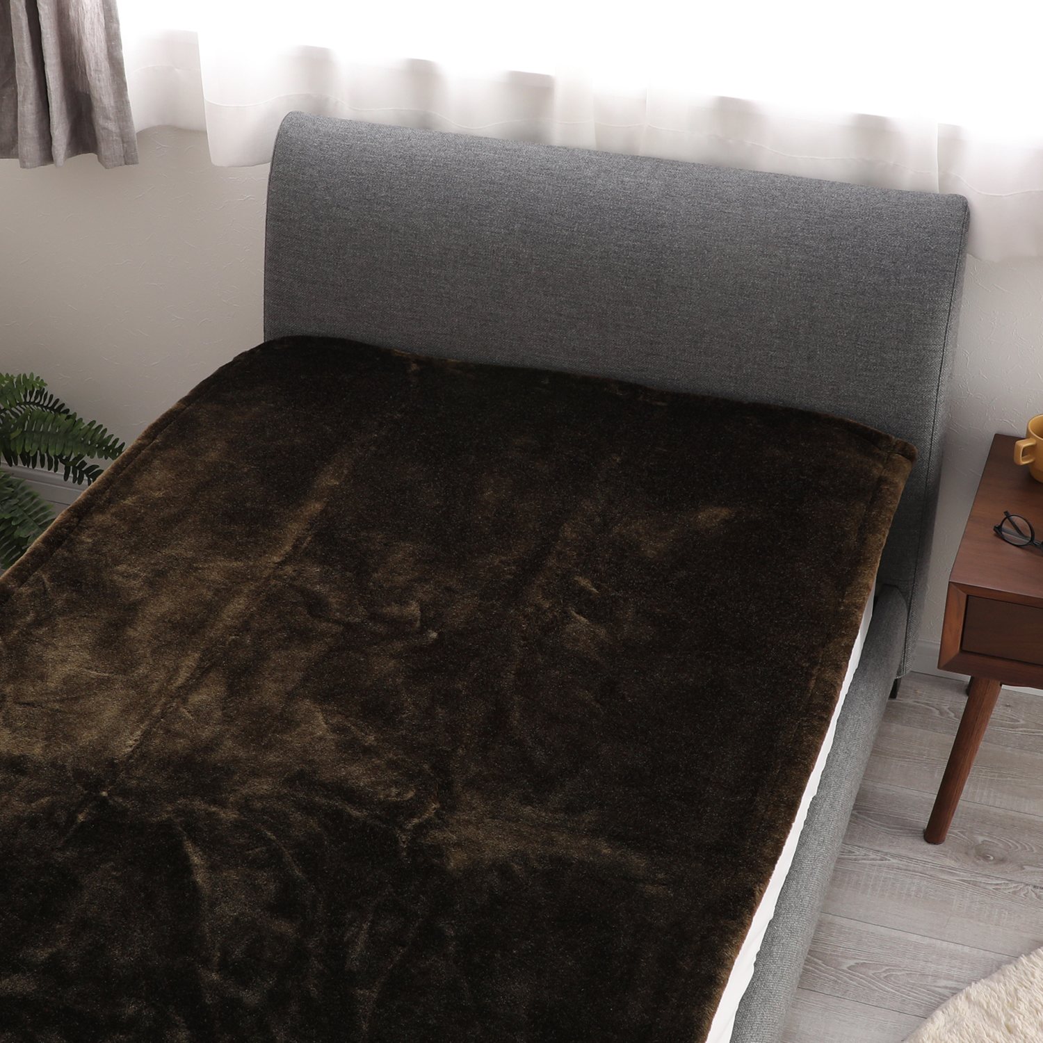 ＜シングル＞快眠博士 カルドニード・エリート リッチファー風敷き毛布 