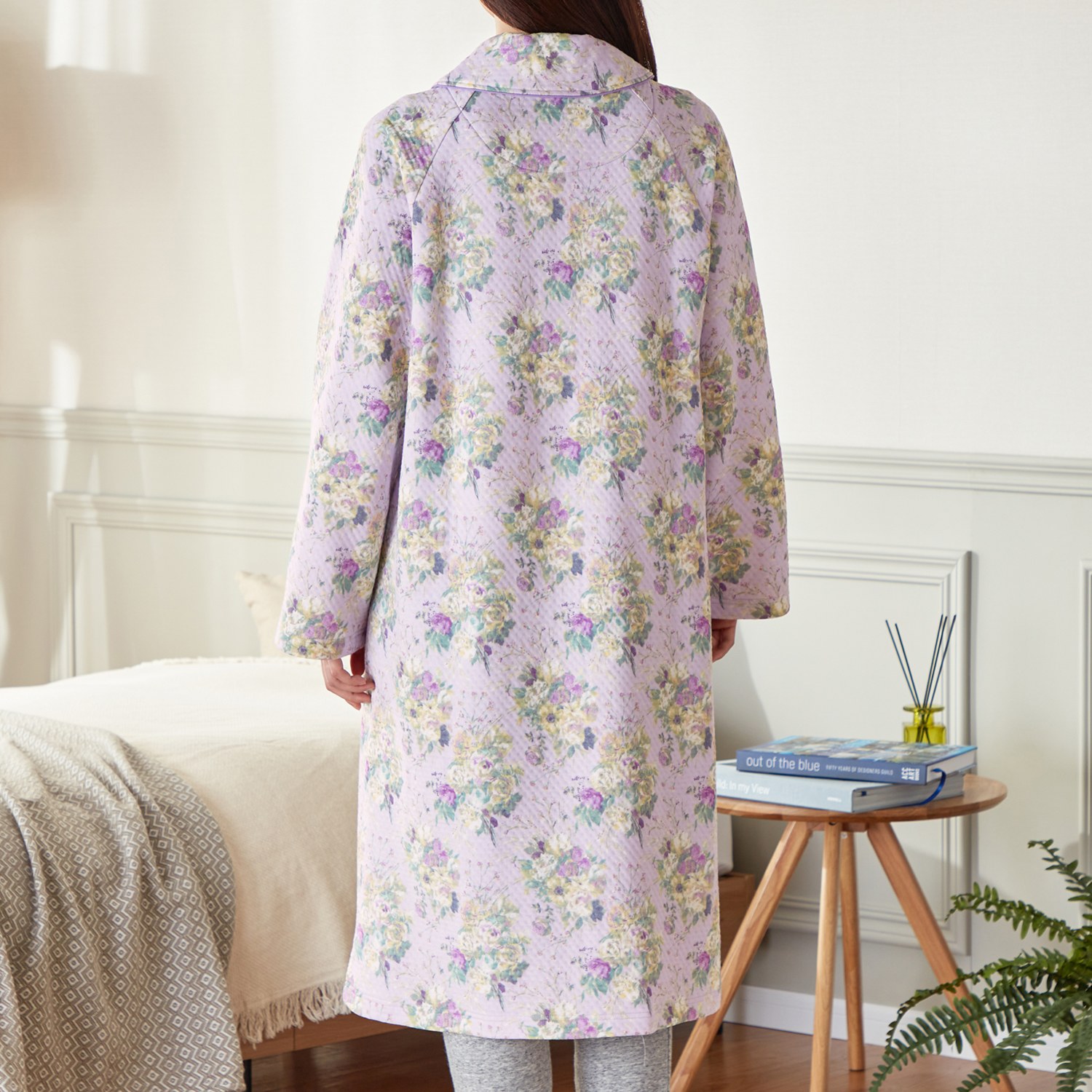 デザイナーズギルド コットン１００％　中わたニットキルト ロングガウン