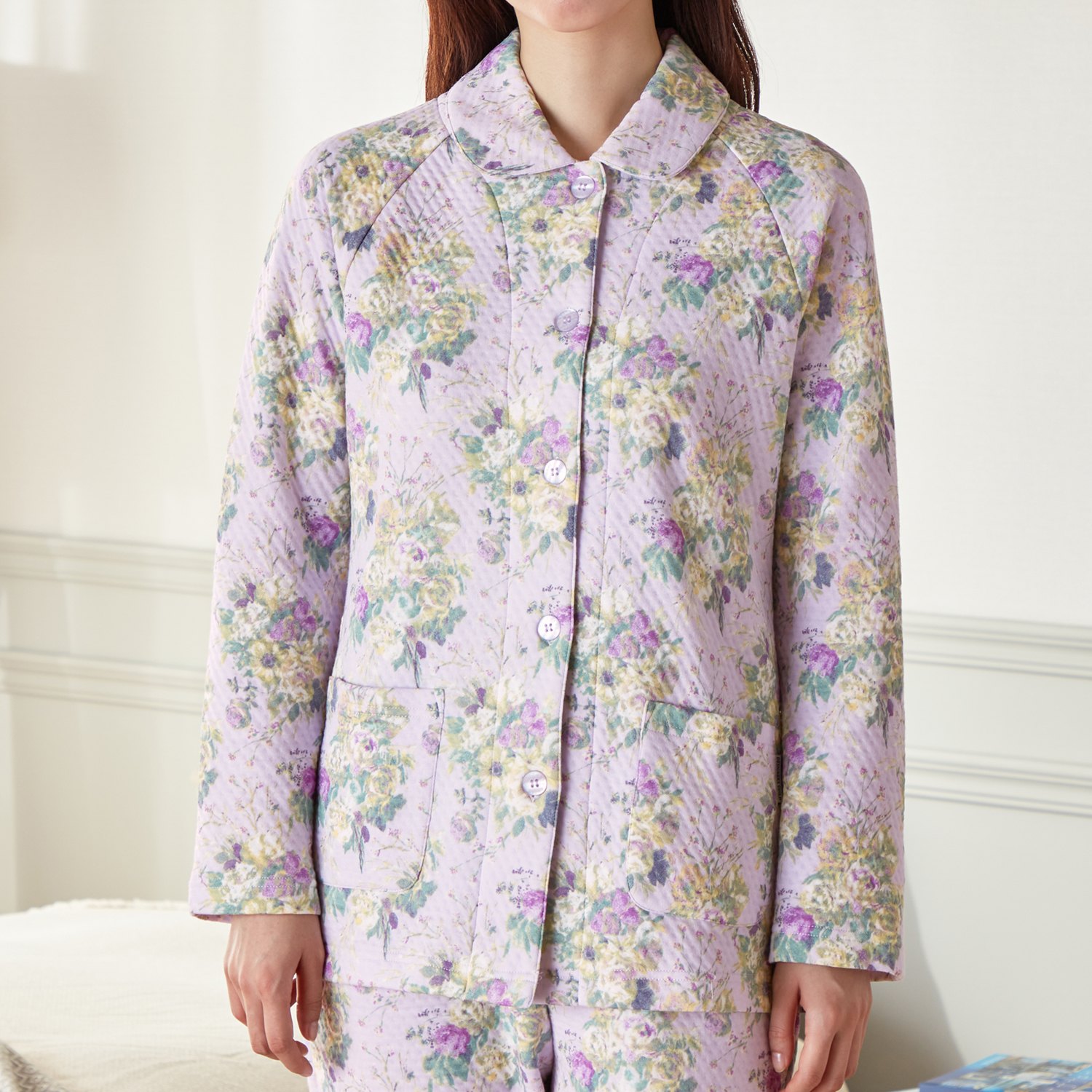 デザイナーズギルド コットン１００％　中わたニットキルト パジャマ