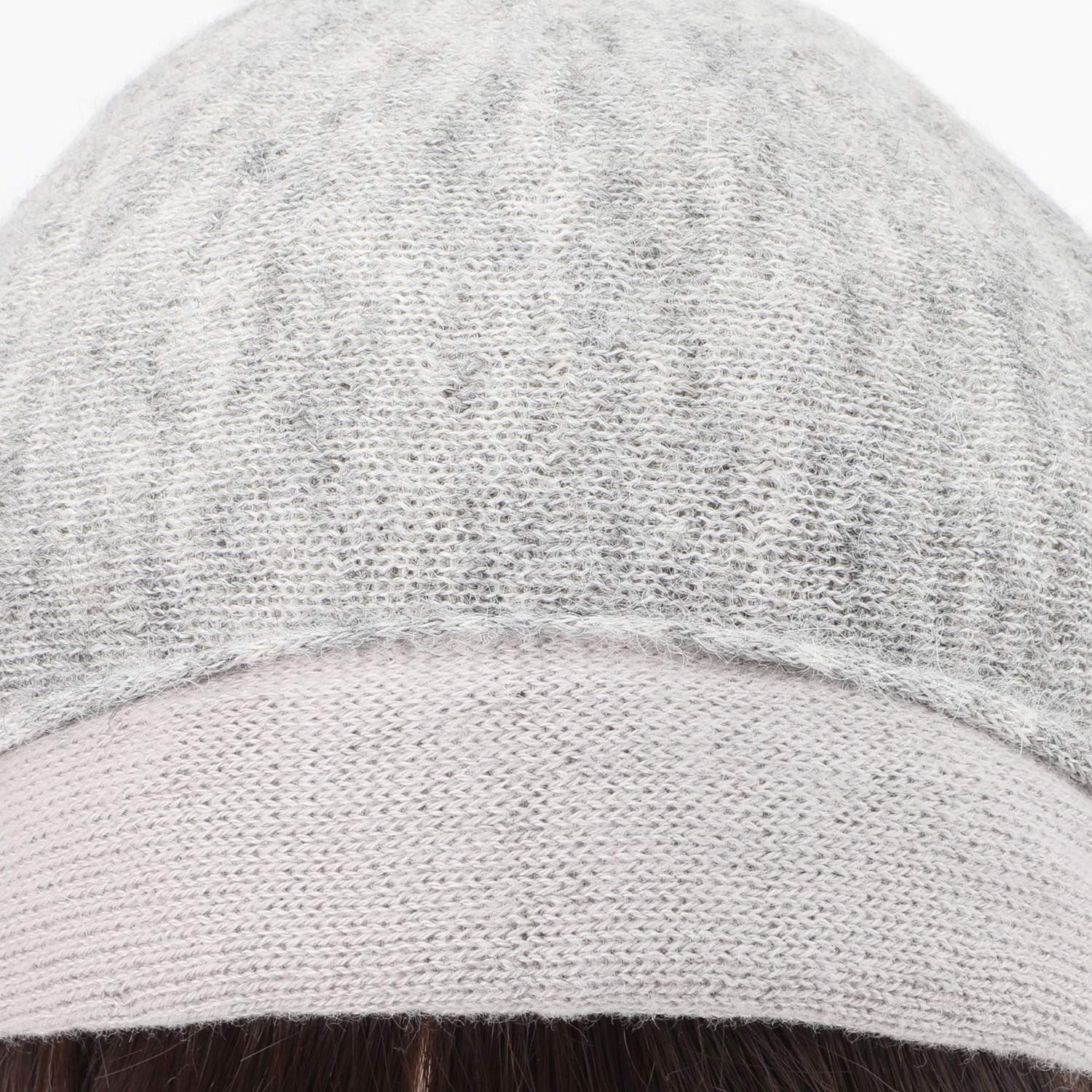 アミツムリ アルパカ混 ビーズアクセントフラワー ベレー帽