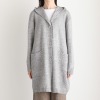 ダジュール フード付 ニットロングカーディガン