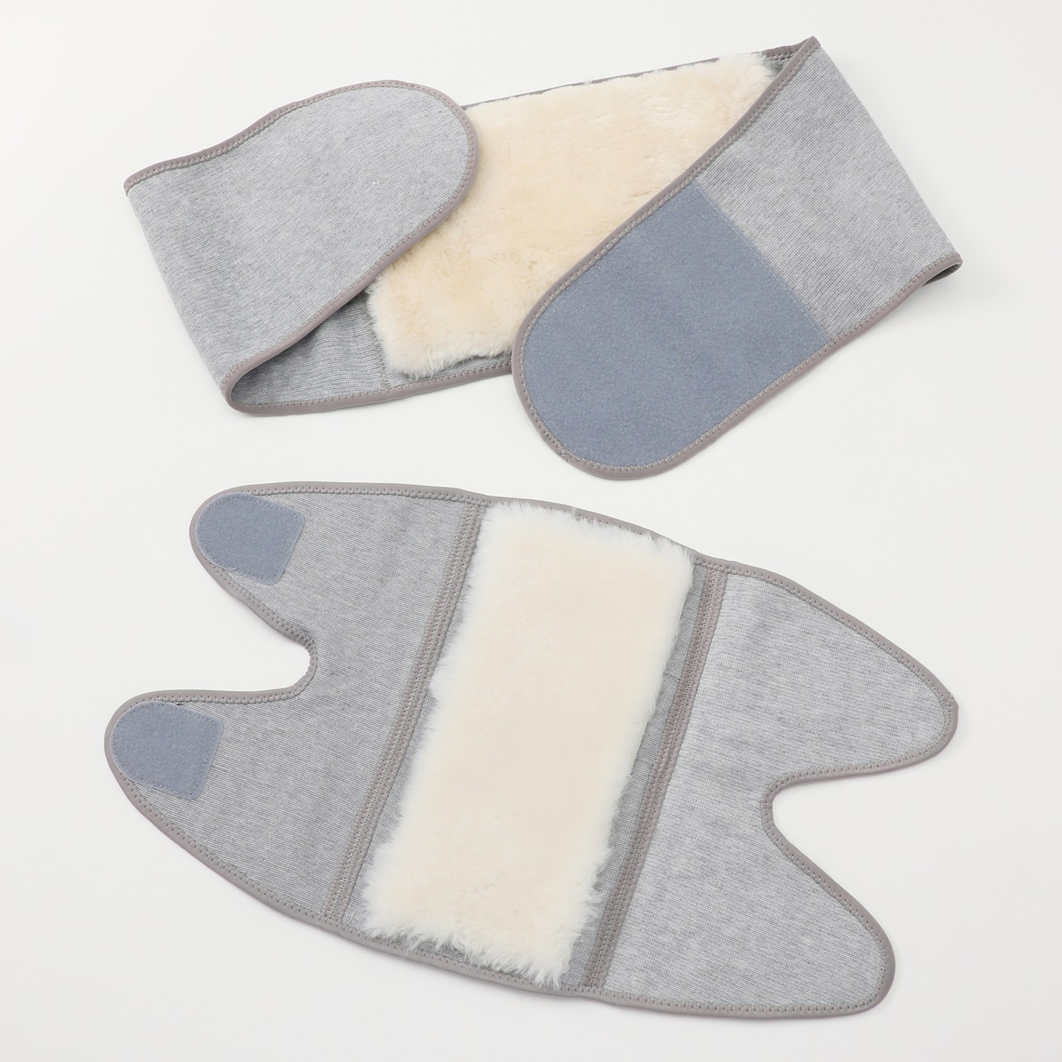 ふかふかムートン 暖かウォーマー 腰＆ひざセット