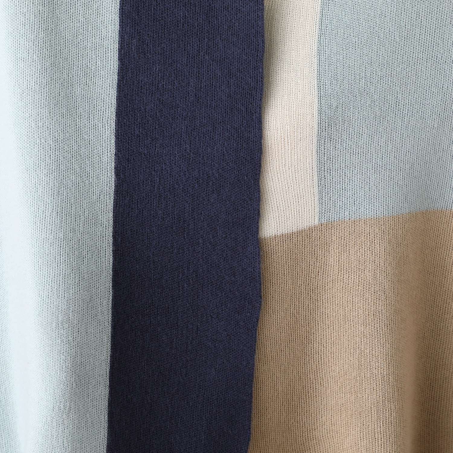 ハセガワ カシミヤよりも細い スパンシルク ブロック柄ストール