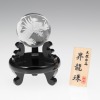 天然水晶 龍彫刻入り 丸玉置物