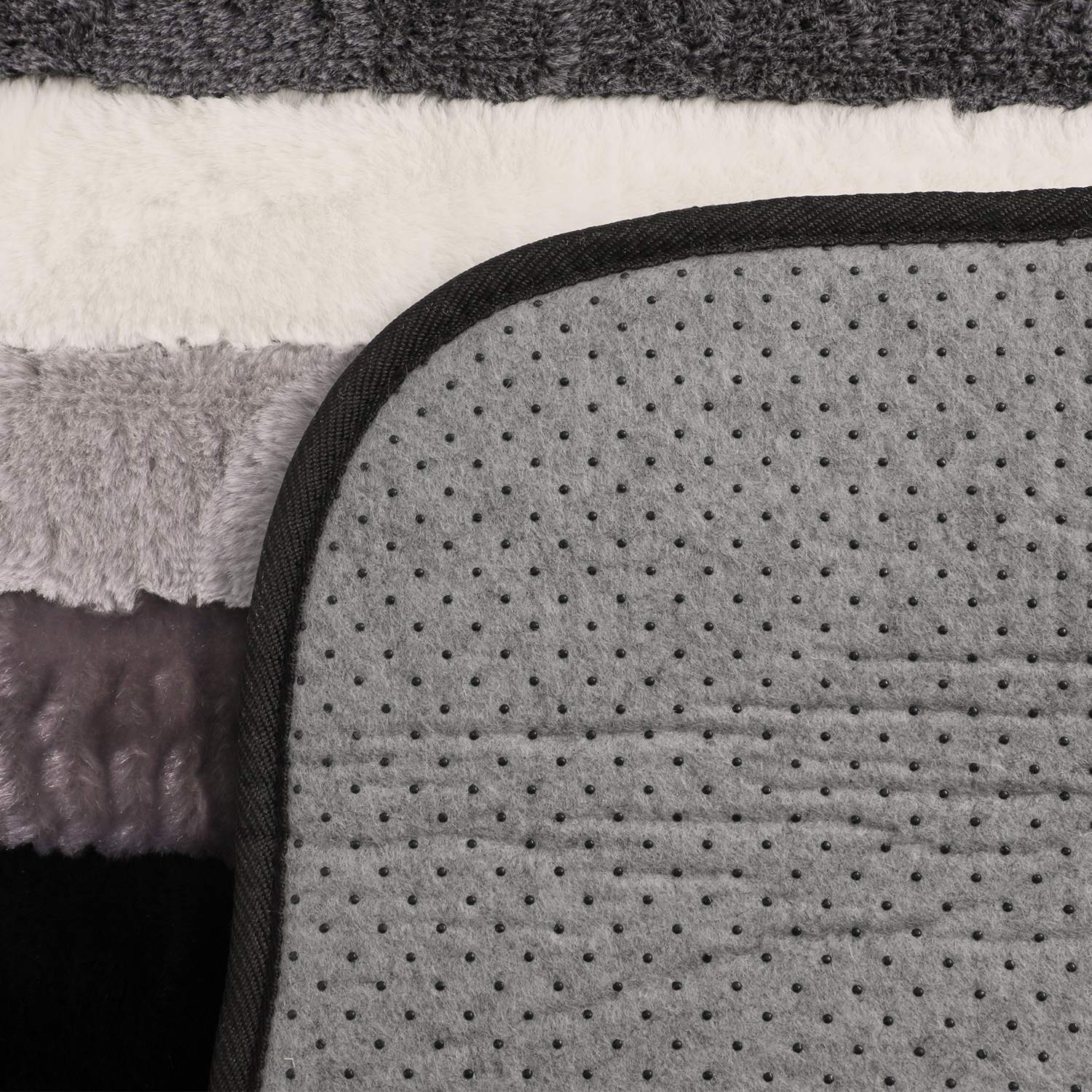 ＜１９０×２４０ｃｍ＞なめらかファー調＆ふっくら仕上げ！ モダンインテリア ぽかぽかラグ “エシェル” 