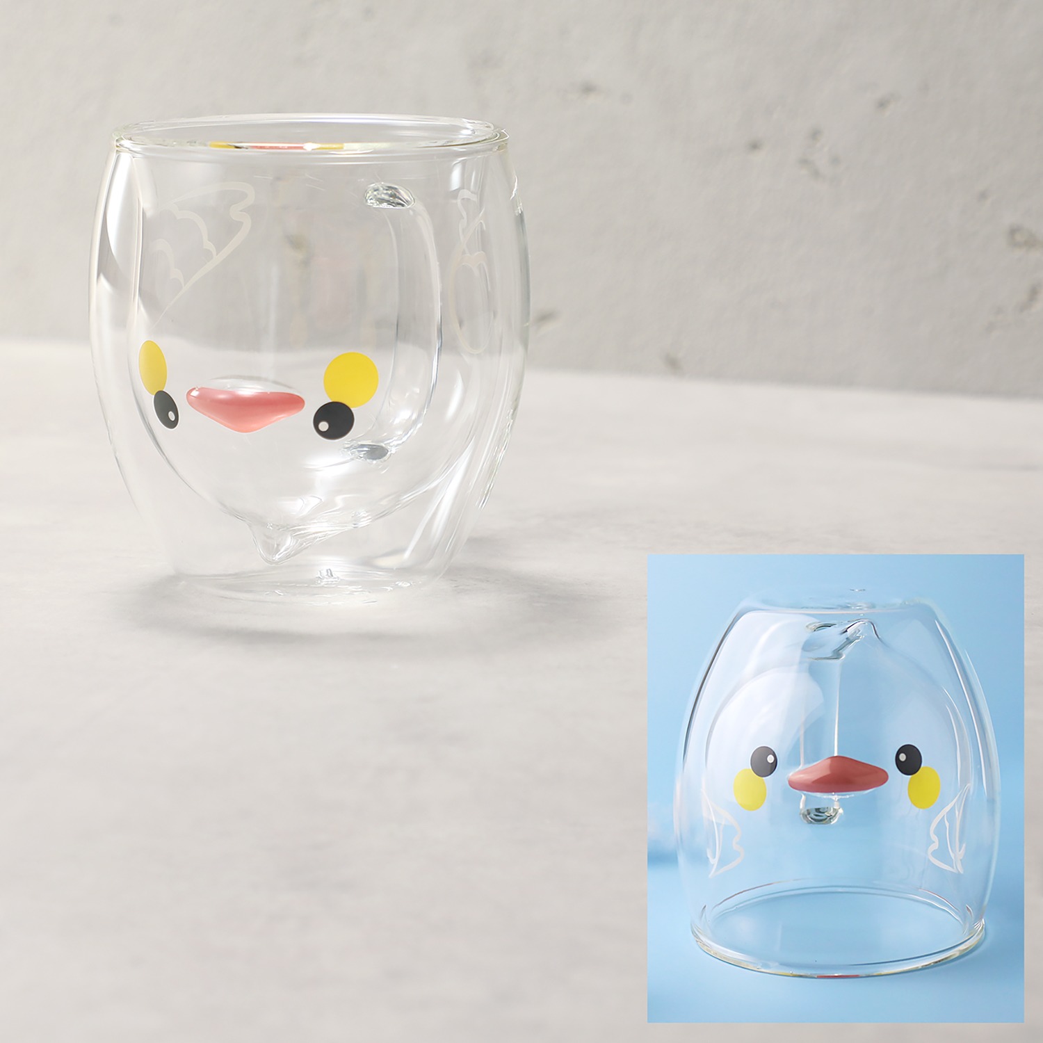 グッドグラス 使っても飾っても かわいい♪ 耐熱ガラス製 ダブルウォールマグ