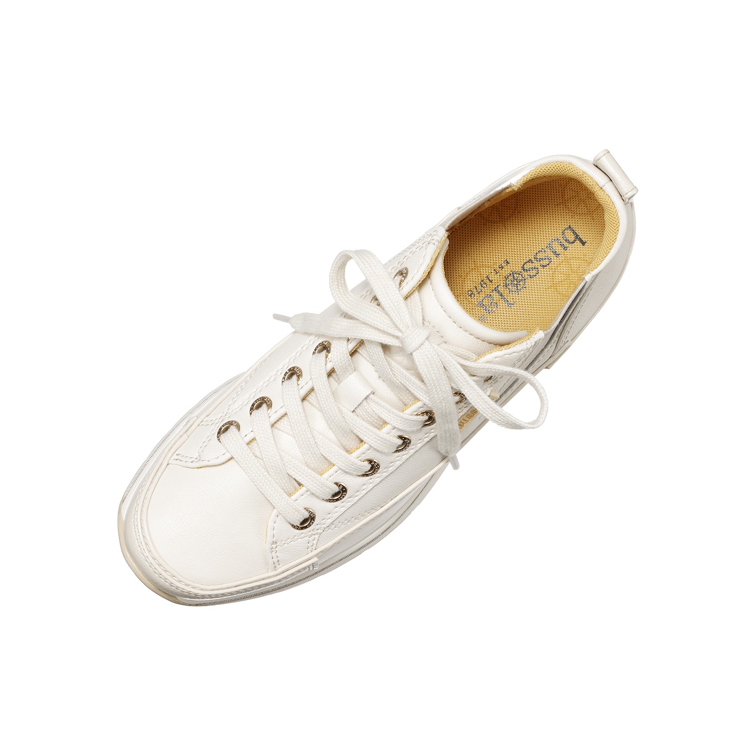 ブソラ ソフトレザー ミッドカット サイドゴアスニーカー