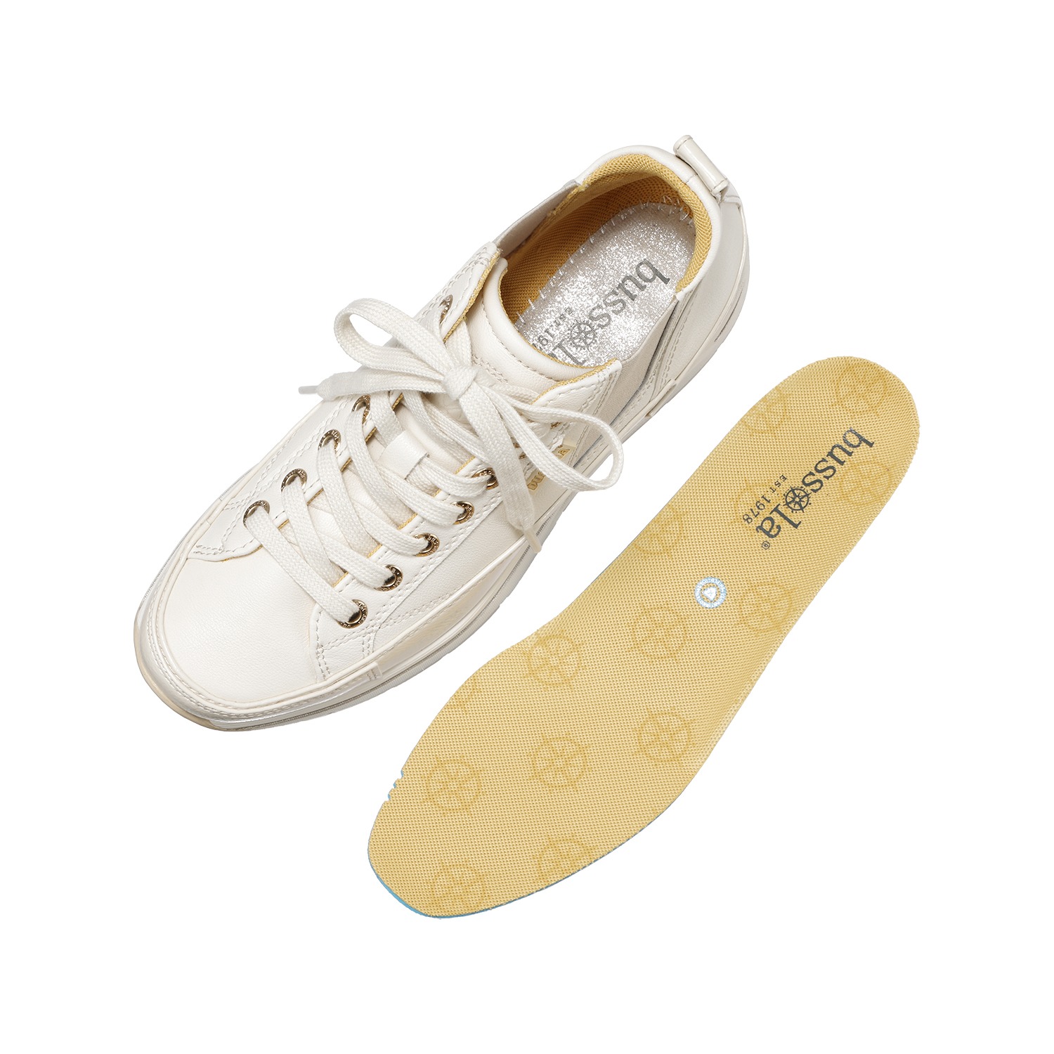 ブソラ ソフトレザー ミッドカット サイドゴアスニーカー