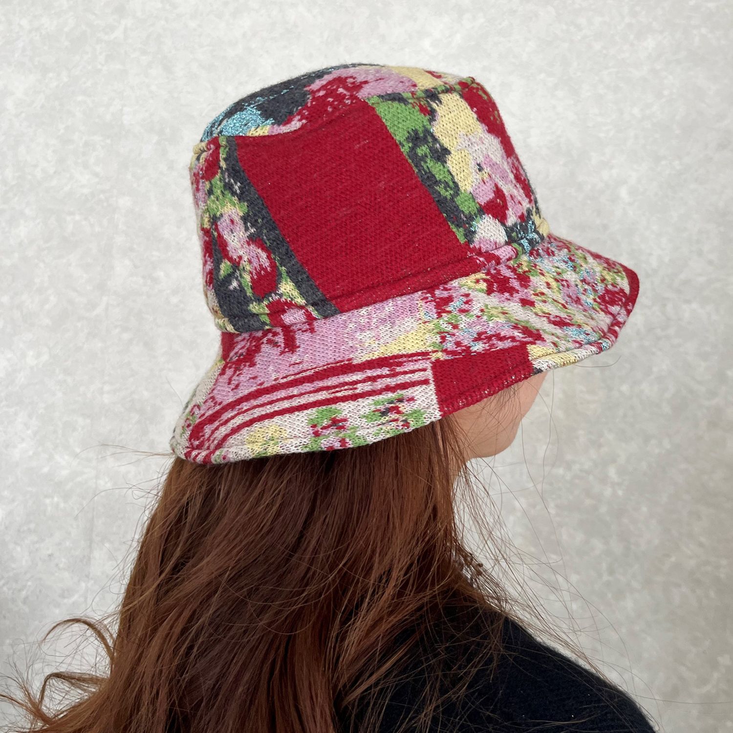 ニジイロキャンプ 日本製 ふんわり加工 ウール混 ハットデザインニット帽