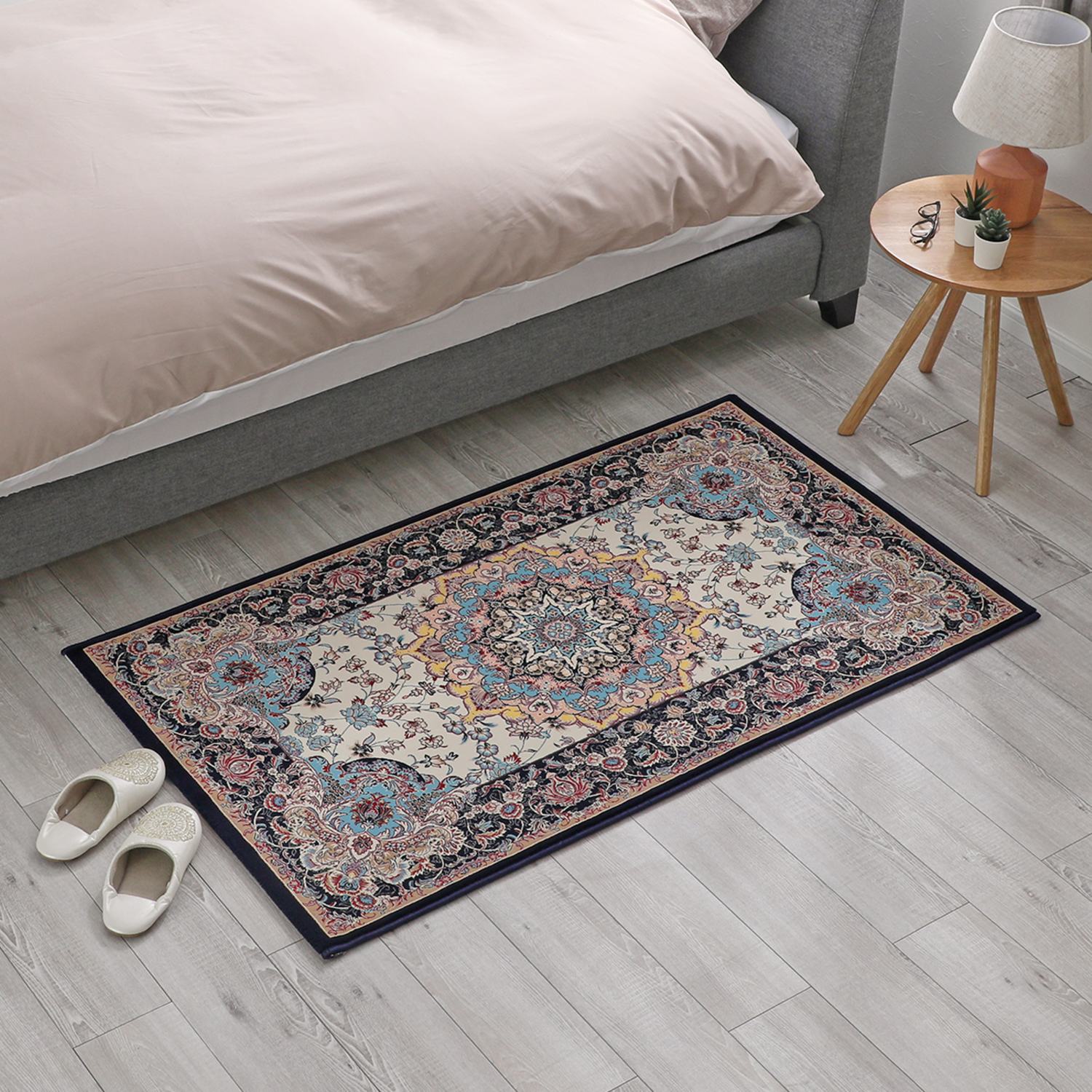 ＜８０×１４０ｃｍ＞エジプト製 ウィルトン織 高密度 ペルシャンデザイン カーペット “ロイヤルタピス” 