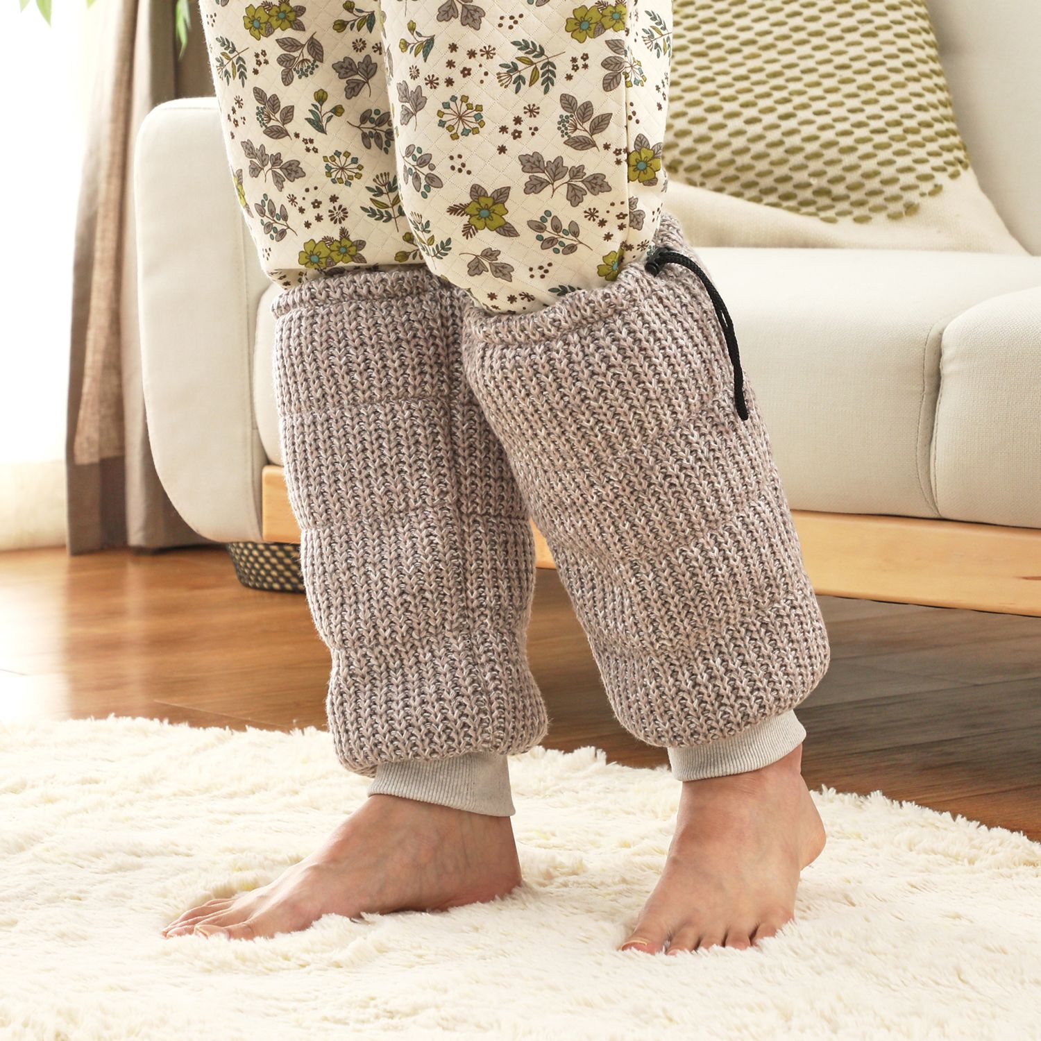 モリリン モコモコルームブーツ＆ レッグウォーマーセット