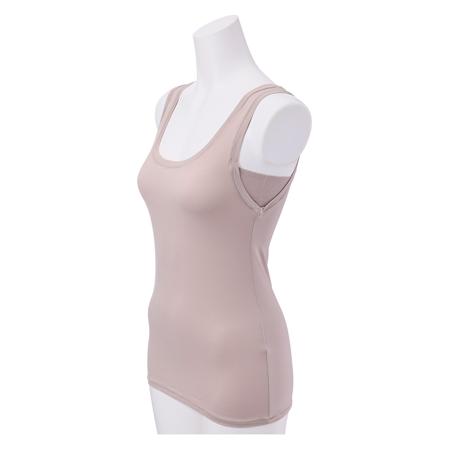 マリランテ 薄くて軽くてよく伸びる 軽フワな着心地 脇汗パッド付タンクトップ ２枚セット