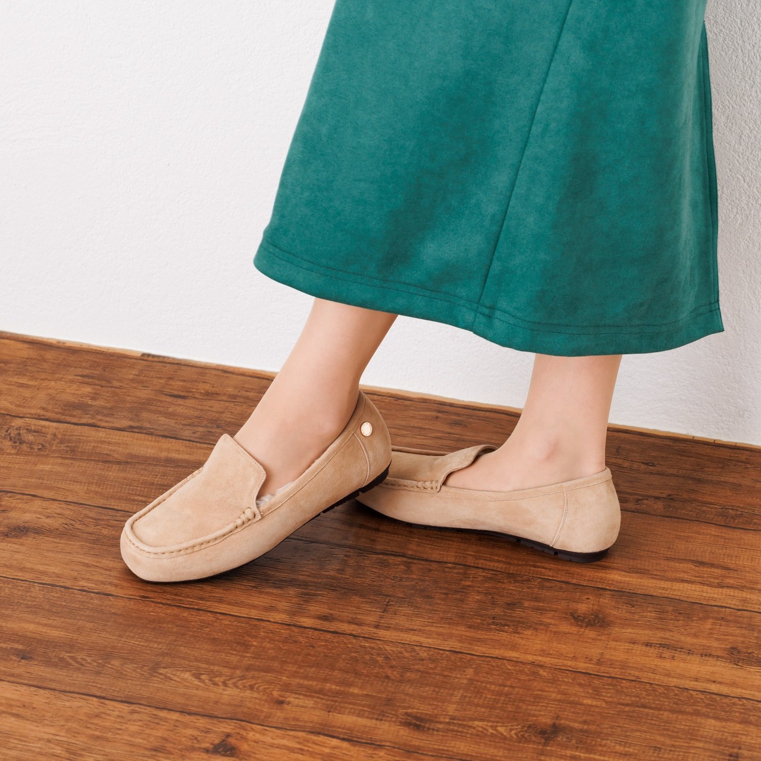 卑弥呼 シープレザー ふわふわモカシン