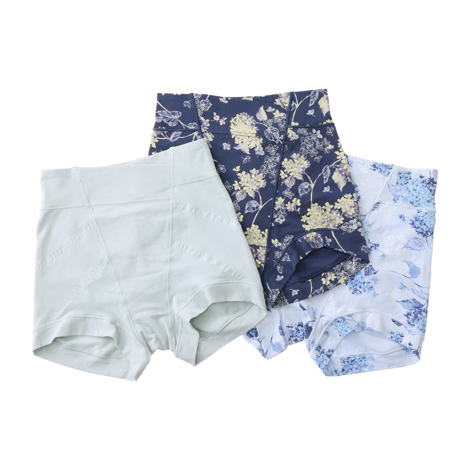 うつくＣ 綿混深ばき すっきりサポート 一分丈ボトム３枚セット