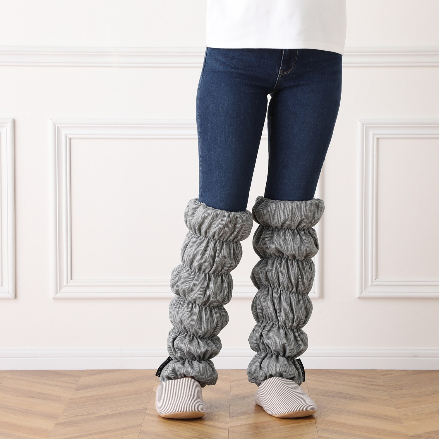 モノコト 全面中綿の三層構造で 暖かく、動きやすい！ あったか忍者 レッグウォーマー