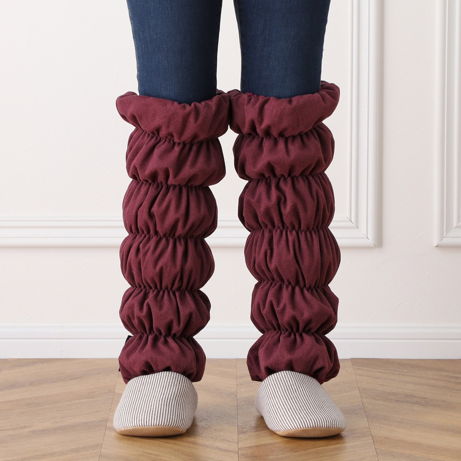 モノコト 全面中綿の三層構造で 暖かく、動きやすい！ あったか忍者 レッグウォーマー