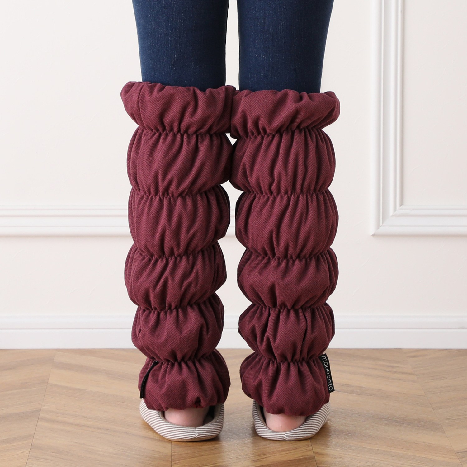 モノコト 全面中綿の三層構造で 暖かく、動きやすい！ あったか忍者 レッグウォーマー