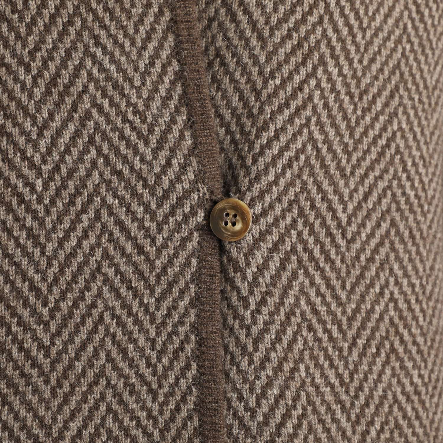 ネイチャーズ 無染色ヤク ヘリンボーン柄 ジャガードコート